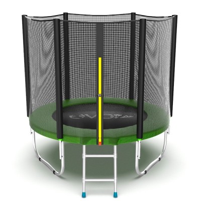 Фото EVO Jump External 6ft (Green) Батут с внешней сеткой и лестницей, диаметр 6ft (зеленый)