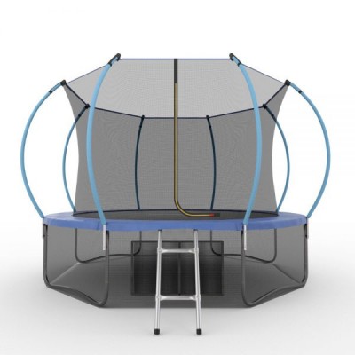 Фото EVO JUMP Internal 12ft (Blue) + Lower net. Батут с внутренней сеткой и лестницей, диаметр 12ft (синий) + нижняя сеть