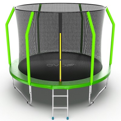 Фото EVO JUMP Cosmo 10ft (Green) Батут с внутренней сеткой и лестницей, диаметр 10ft (зеленый)