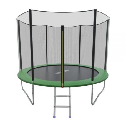 Фото EVO JUMP External 8ft (Green) Батут СКЛАДНОЙ с внешней сеткой и лестницей, диаметр 8ft (зеленый)